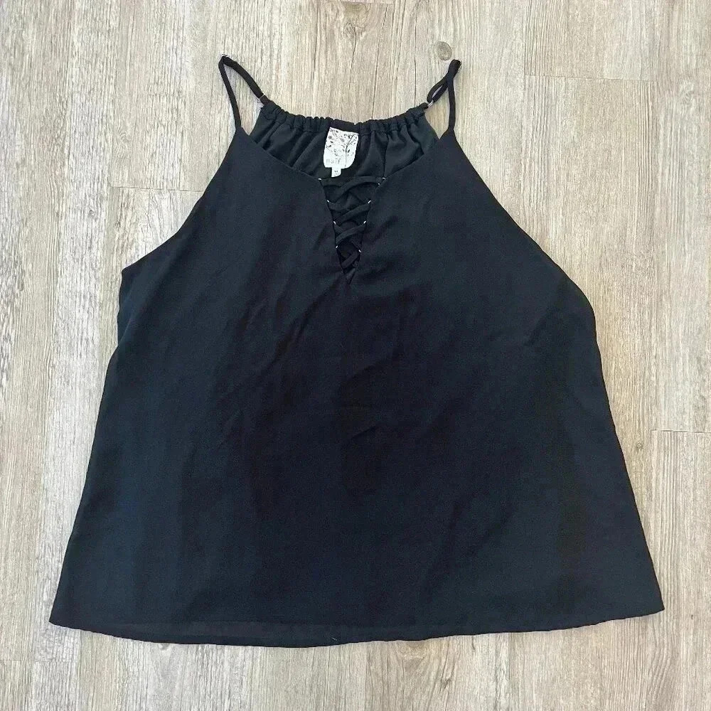 Womens Naif Black Tank Top - XL